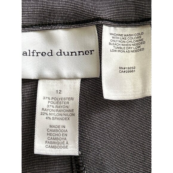 Alfred Dunner Gray Straight-Leg Elastic Waist Pants Size 12 Office Casual - Picture 3 of 6